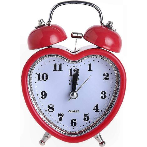 Veilleuse en forme de cœur avec fonction réveil, lampe décorative pour chambre d'enfant, rouge. (1/5)