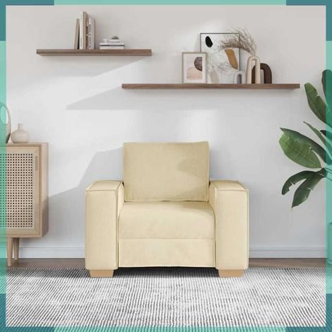 4104967 Canapé-chaise Crème 100x78x84 cm Tissu (1/5)