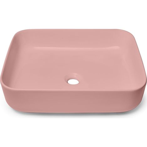 Swiss Aqua Technologies Set Infinitio Aufsatzwaschbecken 50x39 cm + Waschbecken, Rosa (SATINF5039PM-SETBP)