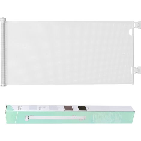 Barrière de sécurité enfant extensible Barrière d'escalier fermeture facile H.84 x l.140 cm max. blanc Fantablau (1/5)