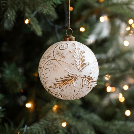 Boules De Noël - En Plastique Blanc - 7.8 X 7.8 Cm - Pour Arbre De Noël Décoration Intérieure - Lot De 9 (1/5)