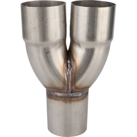 Tuyau adaptateur Y inox universel, entrée Ø63,5 mm ext. vers sortie double Ø63,5 mm int. (1/5)
