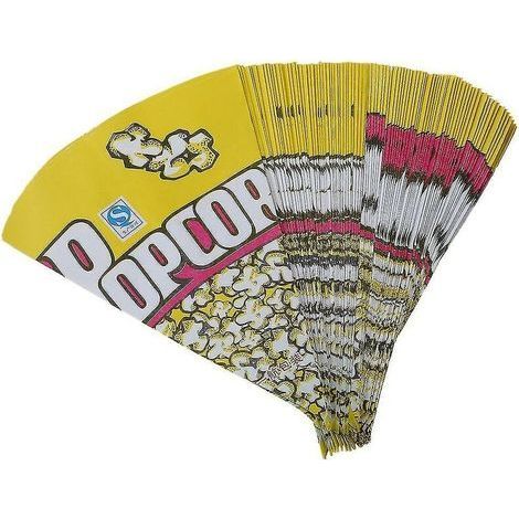 pair Lot de 100 sacs à popcorn en papier de qualité alimentaire – Taille S 16x21cm – Pour événements et cinémas – Solution esthétique et pratique - 100 X (1/5)