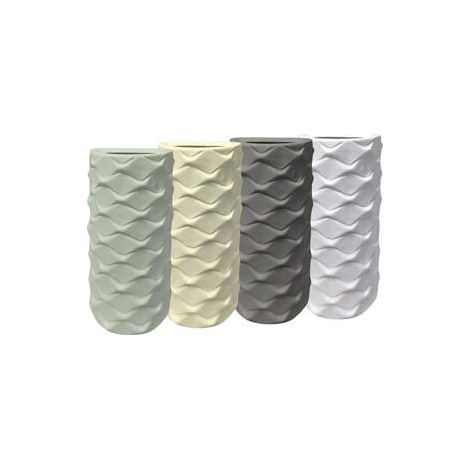 UMIDIFICATORE CERAMICA SEMITONDO WICKER- - 4 colori assortiti - 12 pezzi XTRA
