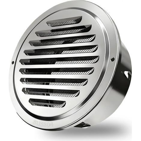 Lot de 1 Grille Aération Ronde 110mm Inox, Filet Anti-Insectes, Pour Conduit Extraction Cuisine Salle De Bain (1/5)