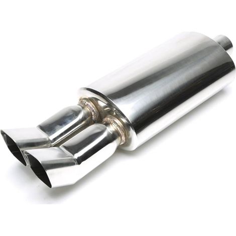 Silencieux arrière sport universel inox TA Technix 2 x 75 x 85mm DTM / biseaute-27480606