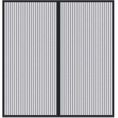 Moustiquaire Magnétique 120x130cm Fermeture Automatique Tissu Lavable Pour Portes Et Fenêtres Noir (1/5)