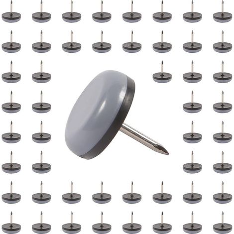 Deslizadores para patas de sillas. Paquete de 50 deslizadores de 19 mm, fáciles de instalar en las patas de las sillas, para uso en interiores, para proteger los suelos de las patas de las mesas. (1/5)