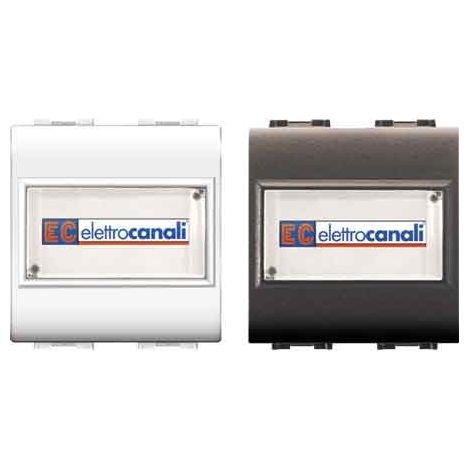 PULSADOR CON PORTA-ETIQUETAS 'MYLIFE' 1P/NO 250V - Blanco