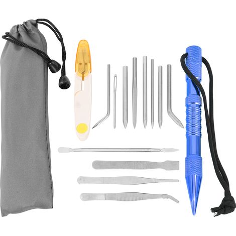 14 Paracord-Nadeln zum Selbermachen von Armbändern – Webwerkzeug-Set mit blauen Paracord-Nähnadeln (1/5)