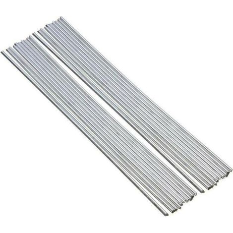 20 baguettes de soudage en aluminium à âme pleine, sans flux, point de fusion bas, résistantes à la corrosion