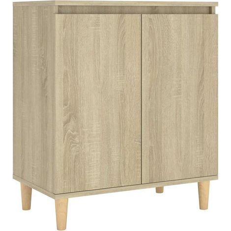 vidaXL Credenza con Gambe Legno Massello Sonoma 60x35x70cm