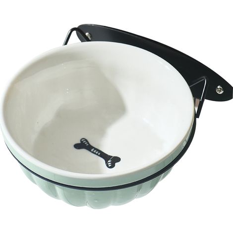 Gamelle suspendue en céramique pour chat, base haute, protection cervicale, gamelle fixe pour chat (1/4)