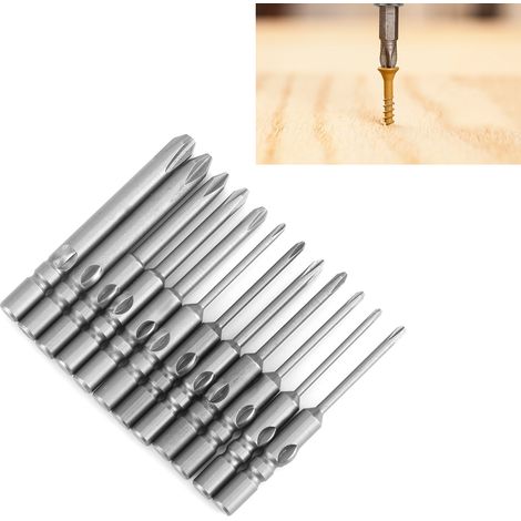 12 Phillips 800 Schraubendreherbits, gehärteter Phillips-Kopf, 4 mm. (1/5)