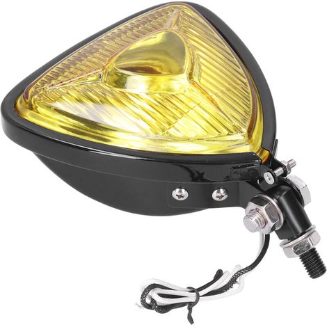 Fari per Moto Gialli con Custodia Nera 12V 55W Retro per ATV (1/3)