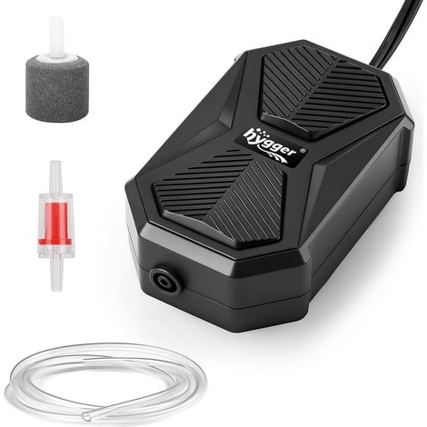 Mini Air Pump for Aquarium, 2.5W/4W Mini Fish Tank Air Pump, Silent, Small Single Double Pump with Accessories Suitable for Aquariums up to 140L (1/5)