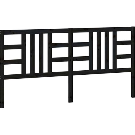 Maison Exclusive - Cabecero de cama madera maciza de pino negro 2 (1/5)