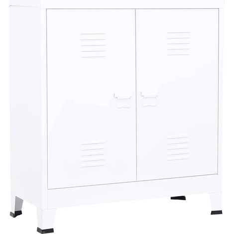 Armadio Classificatore Industriale Bianco 90x40x100 cm Acciaio vidaXL