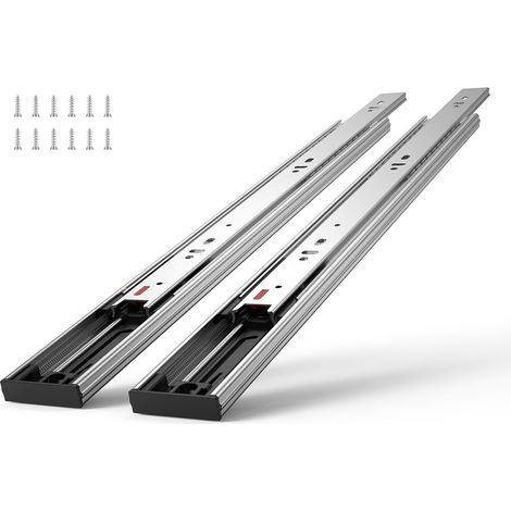 10 Paires de Glissières de Tiroir en Acier,Rail Latéral,Extension Complète,Système Silencieux,Capacité de 100 Lbs (1/5)