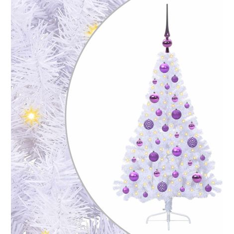 Künstlicher Weihnachtsbaum Weiß 120 cm PVC und Stahl vidaXL (1/5)