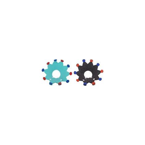 Lot de 2 colliers pour animaux Elizabeth Loop en feutre - Bleu couronne + Gris couronne - Taille M (1/5)