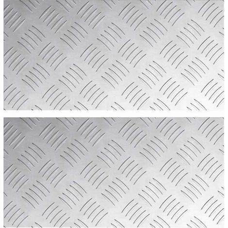 Nez de marche Rectangulaire 2 pcs Argenté 40 x 20 cm Aluminium (1/5)