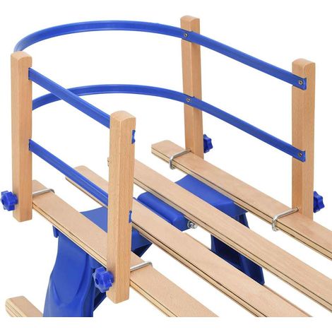 vidaXL Respaldo para trineo madera contrachapada azul (1/5)