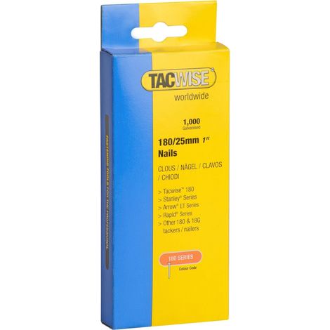180 18 Gauge 25Mm Nails Pack 1000