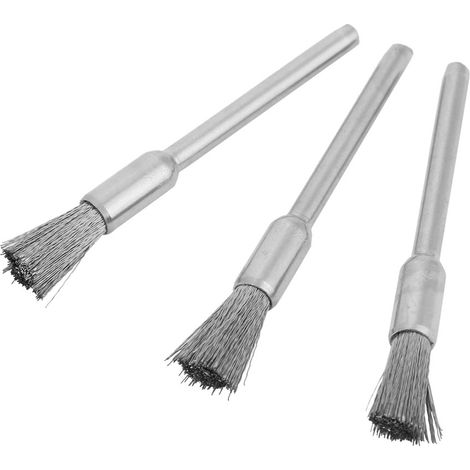 15 mini brosses métalliques de polissage pour outil rotatif de meulage (35 mm) (1/5)