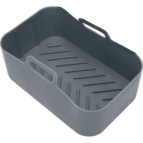 Panier de rechange en silicone antiadhésif et réutilisable pour friteuse Ninja DZ201 Foodi 8QT (gris) (1/5)