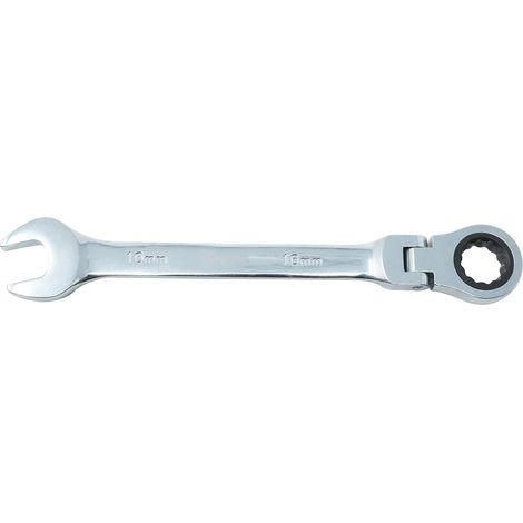 Dapetz ® 16mm Flexible Head Ratchet Metric Spanner Open End & Ring, Thin Profile, Raised Panel Spanner, Mirror Polished, Raised Panel Spanner, Chrome Vanadium Steel Combination Spanner. (1/5)