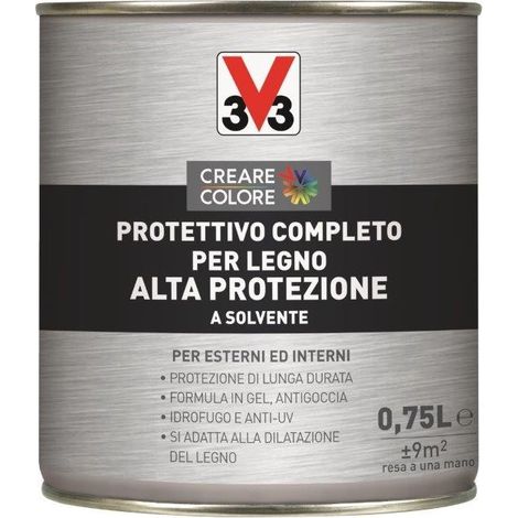 PROTETTIVO COMPLETO PER LEGNO ALTA PROTEZIONE A SOLVENTE SATINATO TRASPARENTE 0,75LT