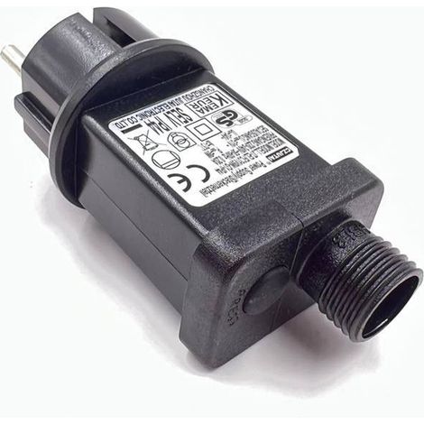 LUCCIKA Trasformatore alimentatore per luci a LED e decori luminosi di Natale 31V IP44 con spina Schuko 3,6W con Memoria e 8 differenti Giochi di luce