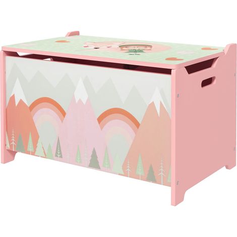 Coffre à Jouets avec Couvercle, Coffre de Rangement Enfant Rose
Charnières de Sécurité, pour Salon, Salle de Jeux, Chambre d'Enfant (1/5)