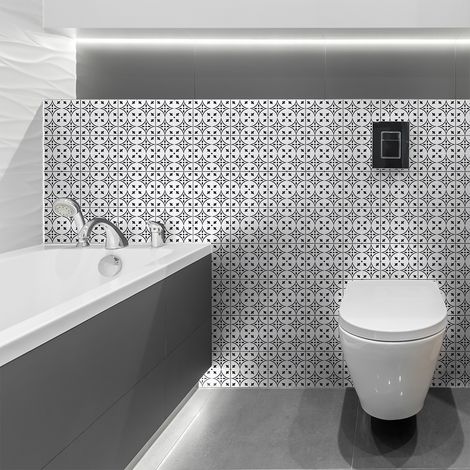 Sticker Mural Carrelage adhésif Cuisine Salle de Bain - 30 STICKERS CARRELAGES AZULEJOS LIVIA - 30stickers10x10cm (1/5)