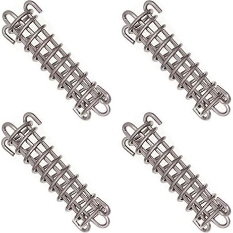 Spannfeder Sprungfeder Sonnensegel Frühling Schnalle - 4 Stücke Metall Zubehör Zugfedern für Tarps Zelte Draht Racks Camping Zubehör Sicheren Montage Camping Markise Befestigungszubehör.