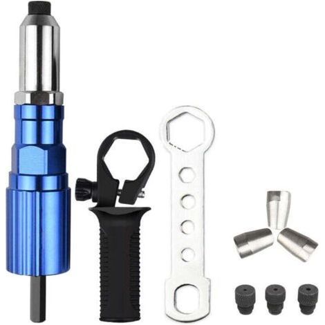 Elektrisches Nietwerkzeug-Set, Akku-Nietwerkzeug-Set, Bohrer-Set, Adapter für Pop-Einsätze, Mutternadapter, Zubehör für Elektromaschinen (1/4)