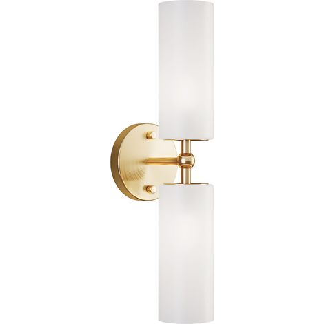 Gealterte Goldene Wandleuchte - 2-flammige Wandlampe - Feru Gealtertes Gold