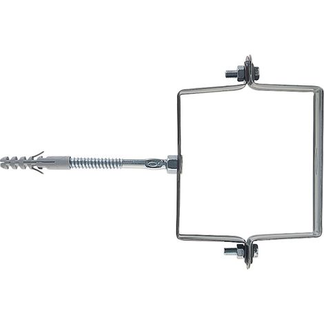 Fischer 1 pz Collare SCP per Grondaie e Pluviali, Sezione Quadrata, Diametro 100 mm, con Vite e Tassello S 10, 501307, Zincato, 100 mm (1/3)