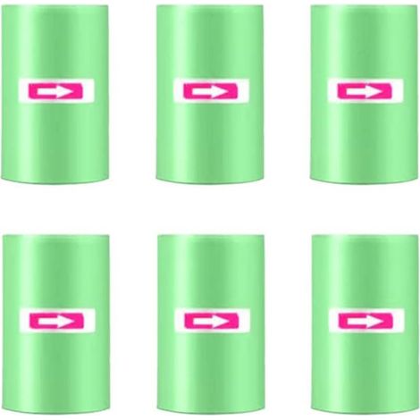 Lot de 6 x 15 Sacs Poubelle – Petit sac poubelle pour poubelle de voiture, indéchirable et étanche aux liquides, lot de 6 (1/5)