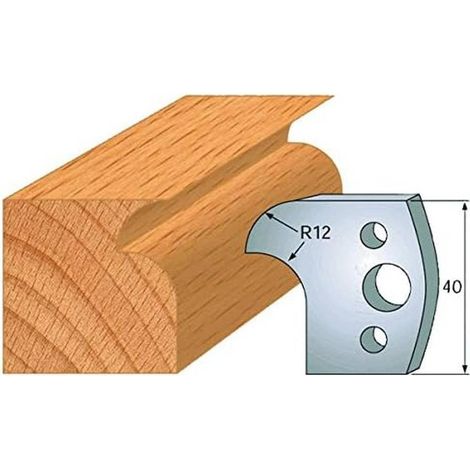 Jeu de 2 Fers Profilés Acier HT 40 x 4 mm - N°005 Congé et 1/4 de rond - Outil de menuiserie - Diamwood