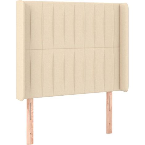 Maison Exclusive - Cabecero con orejas de tela color crema 83x16x (1/5)