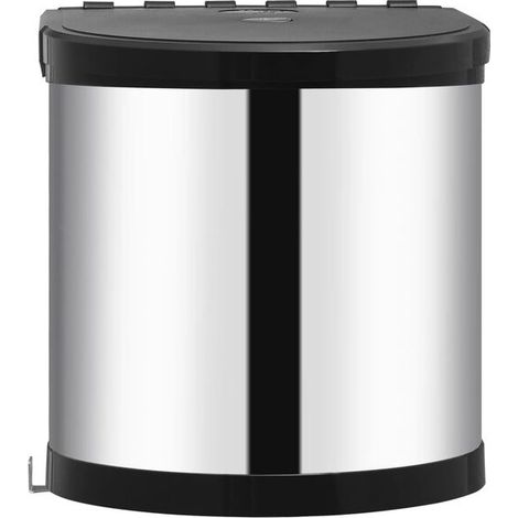 Poubelle de cuisine encastrable, en acier inoxydable, 8 litres (1/5)