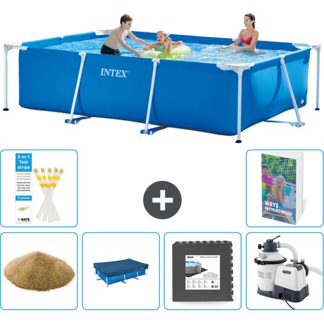 Rechteckiger Frame Pool - 300x200x75 cm - 7-teilig S6