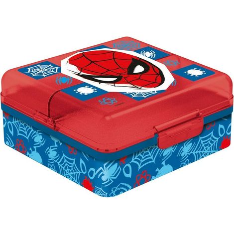 Sandwich Box con multi scomparto per bambini in plastica Spiderman (1/5)