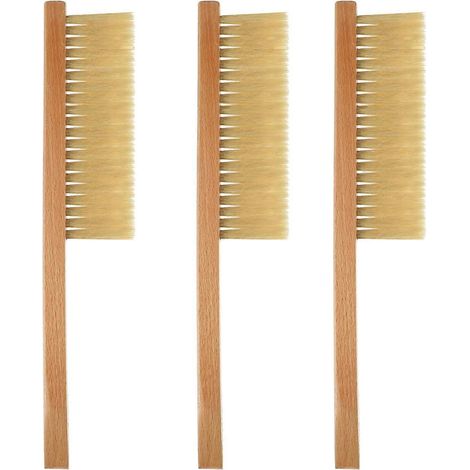 Lot de 3 Brosses à Abeilles en Bois, Brosse Douce à Poils pour Ruche, Outil Apicole avec Manche en Bois (1/5)