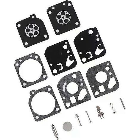 Kit de réparation/reconstruction de carburateur (15 pièces) pour débroussailleuse Ryobi RB-29 26cc et 30cc. Comprend : joint, membrane et joint de carburateur. (1/5)