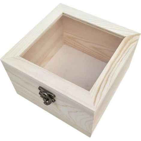 Elegant and Rustic Rectangular Wooden Box for Eternal Flowers, Yellow Decorative DIY Gift for All Occasions (1/5)