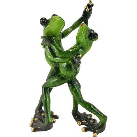 Tanzende Froschfigur, Paar, 21,5 cm (1/4)