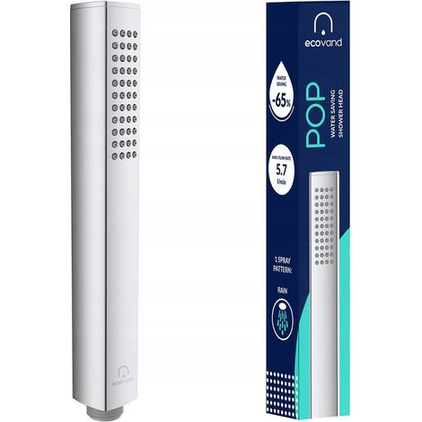 Cabezal de ducha de diseño ECOVAND POP, ahorra un 65 % de agua, 5,7 L/MIN.
